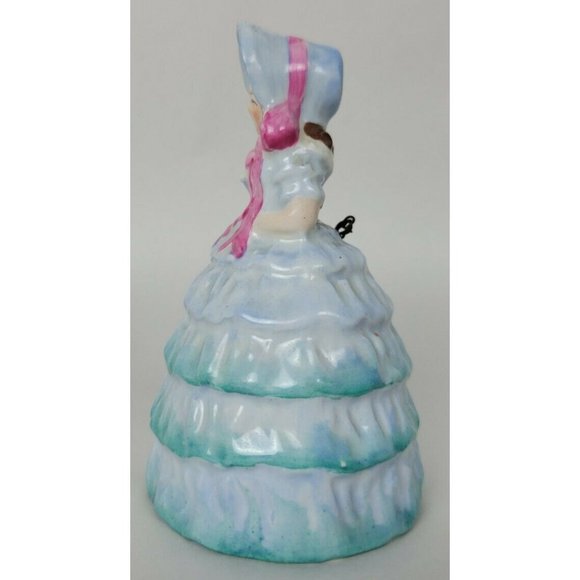 Vintage W.H. Goss Southern Belle Girl in Blue Dress Bell England - Picture 4 of 7